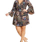 City Chic Women's Trendy Plus Ruffle Sleeve Floral Print Mini Dress Black Size M/18