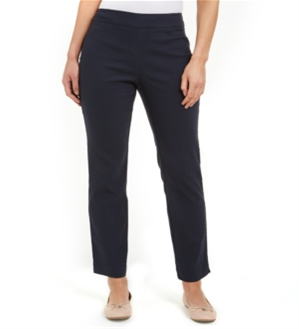 Charter Club Women's Jacquard Pull on Pants Blue Size 10