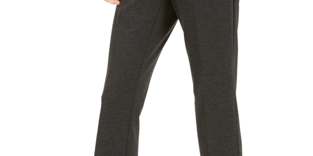 INC International Concepts Women's Side Button Bootcut Pants Gray Size 12