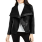 Alfani Women's Faux Fur Solid Blazer Coat Black Size X-Large