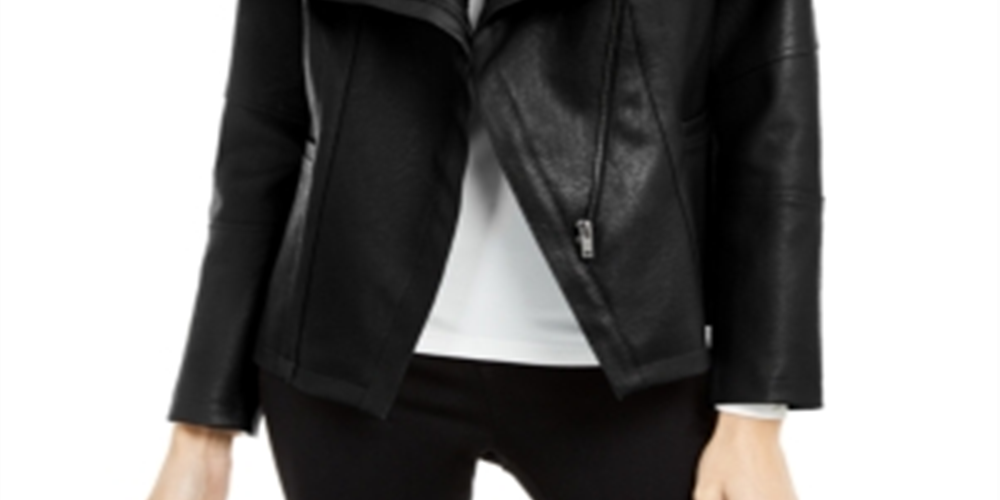 Alfani Women's Faux Fur Solid Blazer Coat Black Size X-Large