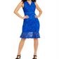 Thalia Sodi Women's Sleeveless Knee Length Dress Blue Size Medium