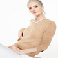 Charter Club Women's Crew Neck Cashmere Sweater Camel Size XL