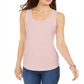 Charter Club Women's Supima Cotton Scoop Neck Tank Top Pink Size Small