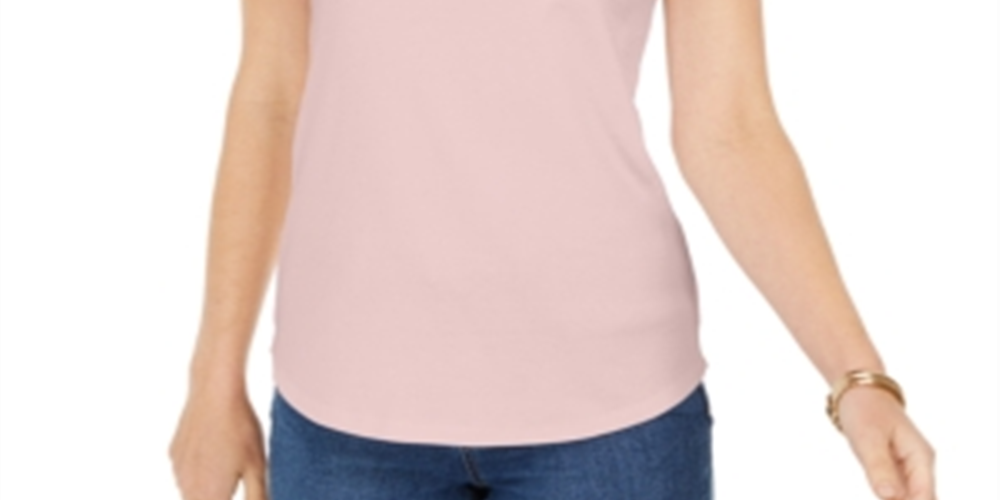 Charter Club Women's Supima Cotton Scoop Neck Tank Top Pink Size Small
