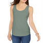 Charter Club Women's Supima Cotton Scoop Neck Tank Top Green Size Large