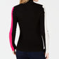 Bar III Women's Varsity Stripe Pullover Sweater Black Size S