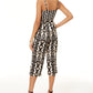 INC International Concepts Women's Ikat Smocked Jumpsuit Black Size Petite S/M