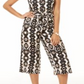 INC International Concepts Women's Ikat Smocked Jumpsuit Black Size Petite S/M