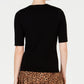 Charter Club Women's Elbow-Sleeve Sweater Black Size Petite S/M