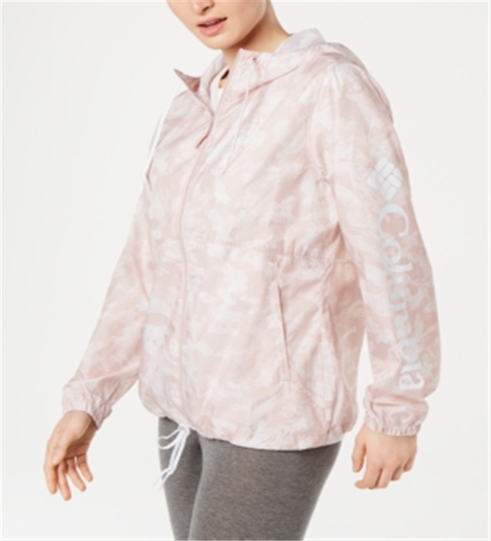 Columbia Women's Flash Forward Printed Windbreaker Pink Size Medium