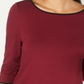 Alfani Women's Piped 3/4-Sleeve T-Shirt Malbec Size -Medium
