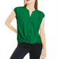 INC International Concepts Women's Twist Front Top Green Size Large