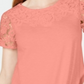 Charter Club Women's Cotton Embroidered T-Shirt Orange Size Petite L