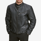 Marc New York पुरुषों का किलियन फॉक्स-लेदर रेसर जैकेट, काला, साइज़ 3XL