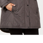 Madden Girl Women's Plus Hooded Faux Fur Trim Parka Gray Size 3XL