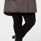 Madden Girl Women's Plus Hooded Faux Fur Trim Parka Gray Size 3XL