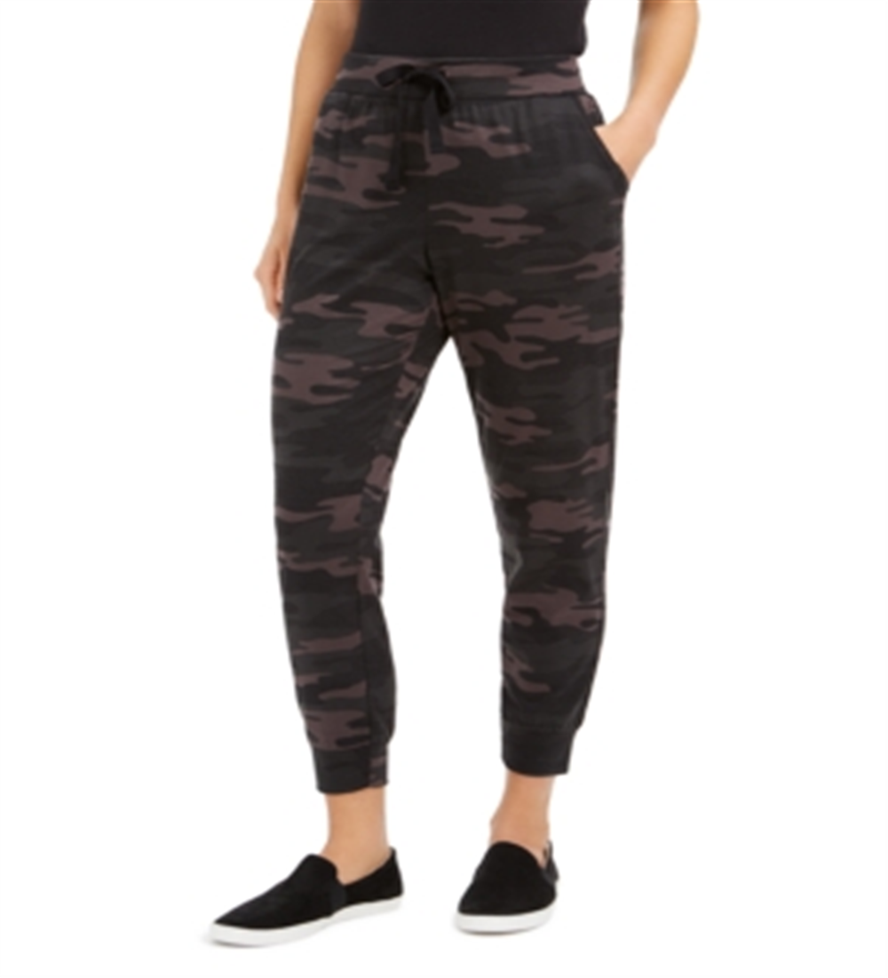 Style & Co Women's Camo-Print Joggers  Gray Size XL