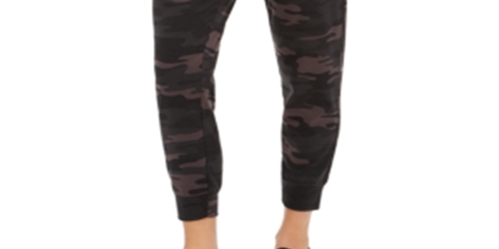 Style & Co Women's Camo-Print Joggers  Gray Size XL