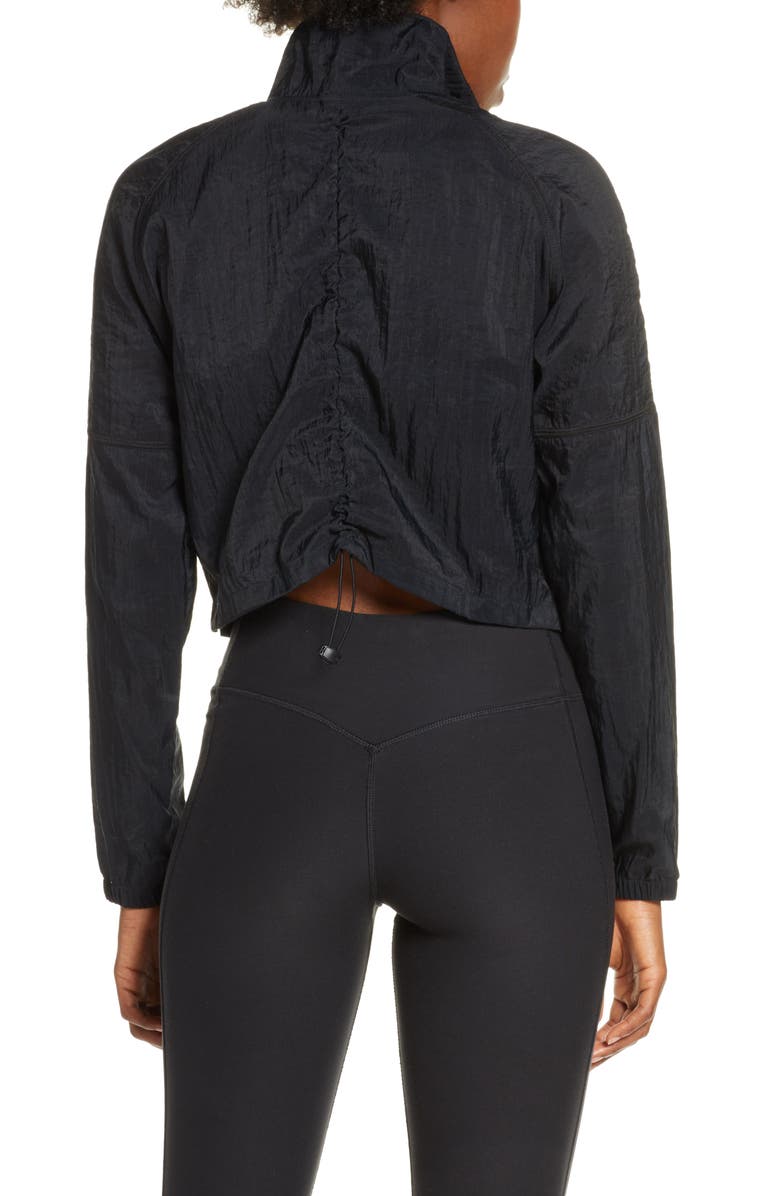 Nike Women's Translucent Cropped Running Jacket Black Size X-Small