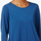 Alfani Womens Petites Layered Asymmetrical Casual Top -Blue Size Petite L