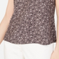 Anne Klein Women's Sleeveless Polka Dot Blouse Gray  Size X-Large