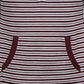 Karen Scott Women's Striped Henley Top Wine Size XS