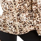 Thalia Sodi Women's Printed Zip Peplum Top Beige Size Medium