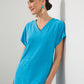 Chico's Women's Wrinkle-Free Travelers Classic Cap Sleeve Top Agate Size S