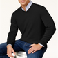 Club Room Men's Solid V-Neck Merino Wool Blend Sweater Black Size 3XLRG