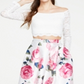 Teeze Me Junior's 2 Pc Off the Shoulder Lace & Floral Gown White Size 0