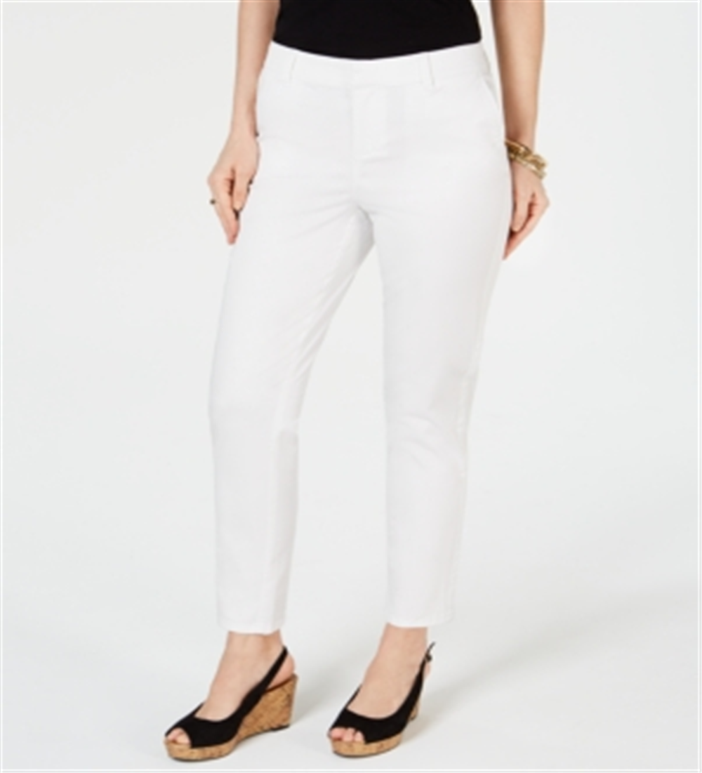 Style & Co Women's AnkleLength Chino Pants White Size 10