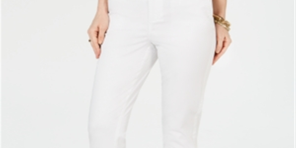 Style & Co Women's AnkleLength Chino Pants White Size 10