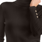 JM Collection Women's Ribbed Turtleneck Sweater Brown Size XL