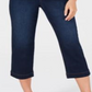 Style & Co Women's Belted Denim Capri Pants Blue Size 6