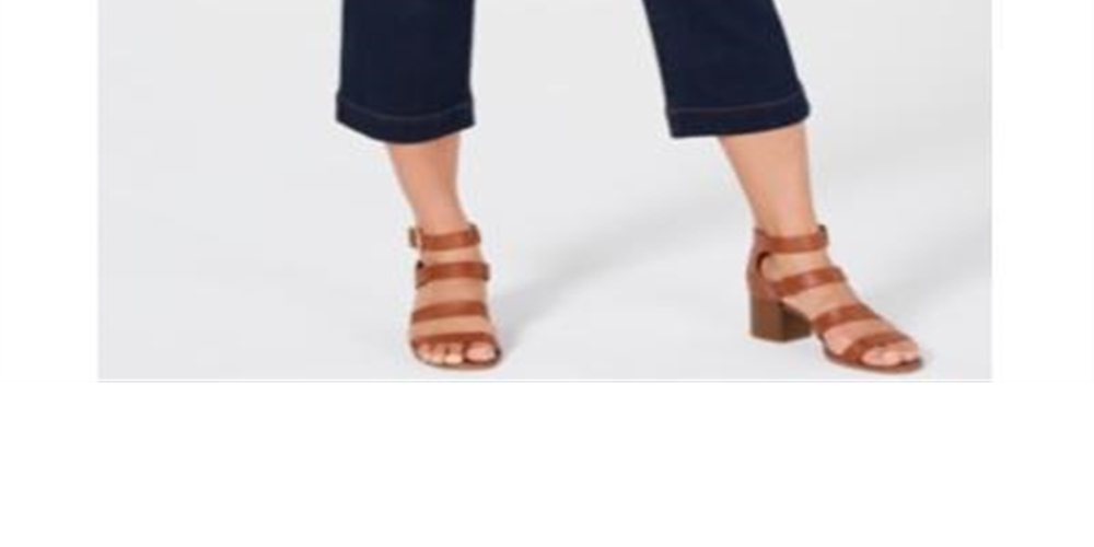 Style & Co Women's Belted Denim Capri Pants Blue Size 6