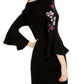 INC International Concepts Women's Embroidered Sweater Tunic Black Size S