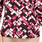JM Collection Women's Printed Jacquard Top Pink Size Small