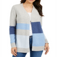 Charter Club Women's Striped Cardigan Blue Size Petite X-Large
