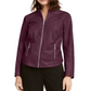 Alfani Women's Faux Leather Jacket Brown Size Petite Petite