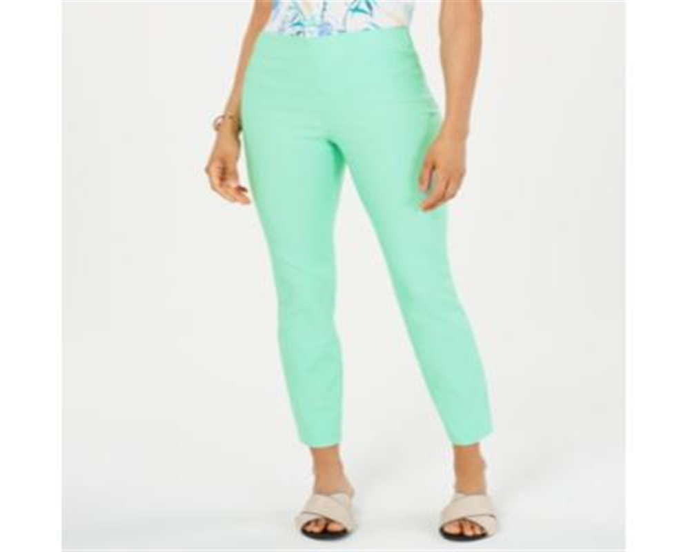 Charter Club Women's Tummy Control Skinny Leg Ankle Pants Blue Size 10