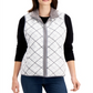 Karen Scott Women's Plaid Vest White Size Small