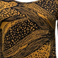 JM Collection Women's Printed Cold Shoulder Top Yellow Size X-Small
