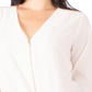 NY Collection Women's Zip Front Tie Hem Top White Size Petite X-Large
