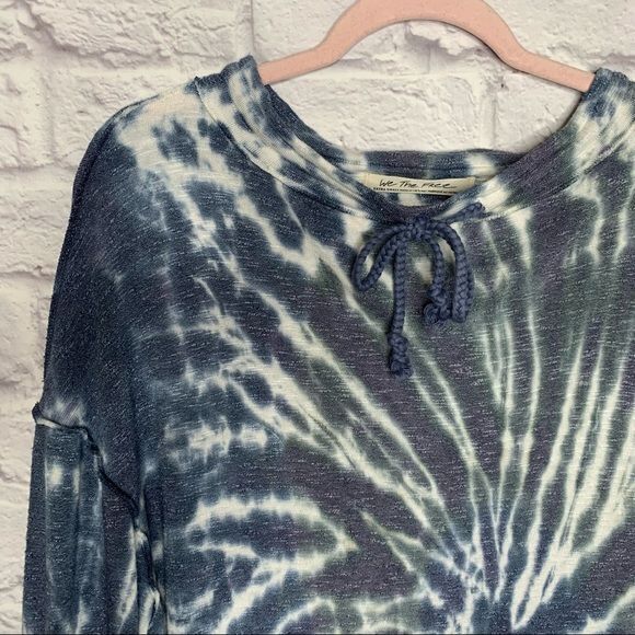 Free People Women's Best Catch Sweatshirt Blue Size -XS