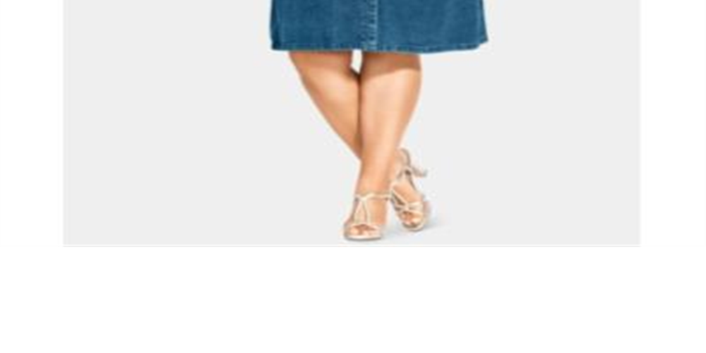 City Chic Women's Trendy Cotton Denim Button Front Dress Blue Size 16W
