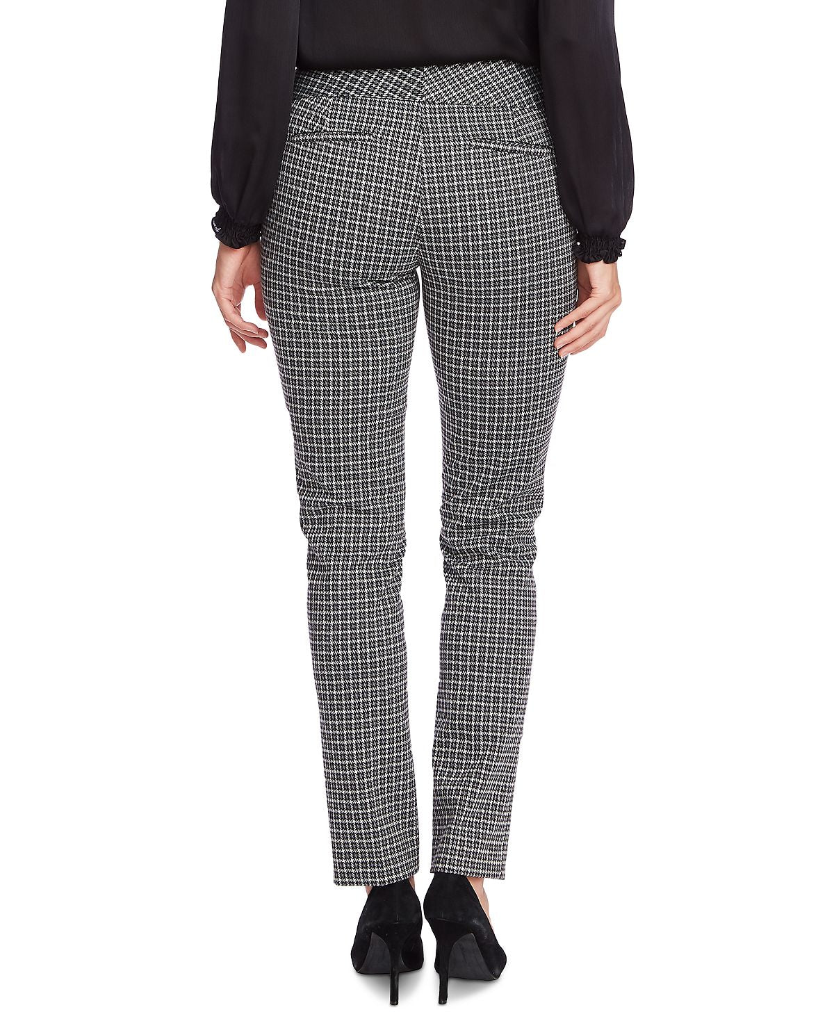 Vince Camuto Women's Classic Check Pants Gray Size 4