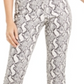 INC International Concepts Women's Snake Print Skinny Jeans Gray Size 0