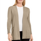 JM Collection Women's Open Front Cardigan Brown Size Medium