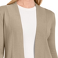 JM Collection Women's Open Front Cardigan Brown Size Medium